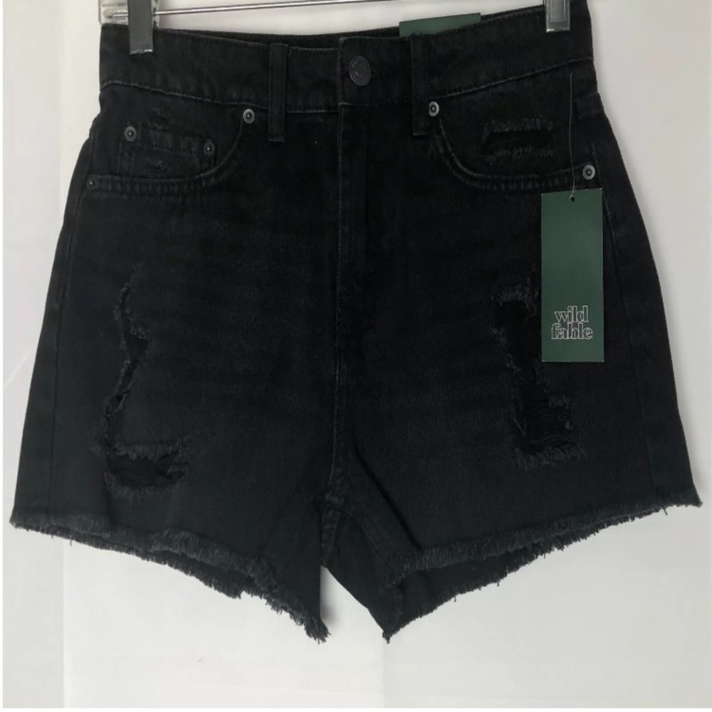 Wild Fable High-Rise Distressed Jean Shorts Sz 00